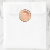Matig goudglitterig boterlabel met script ronde sticker (Tas)