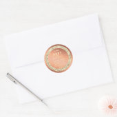 Matig goudglitterig boterlabel met script ronde sticker (Envelop)