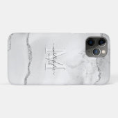 Matig grafisch monogram marmer Visitekaartje Pocke Case-Mate iPhone Case (Achterkant (horizontaal))