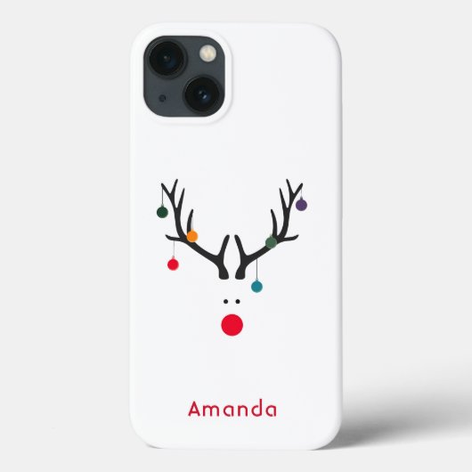 Matig grappige abstracte kerstrender op wit Case-Mate iPhone case (Achterkant)