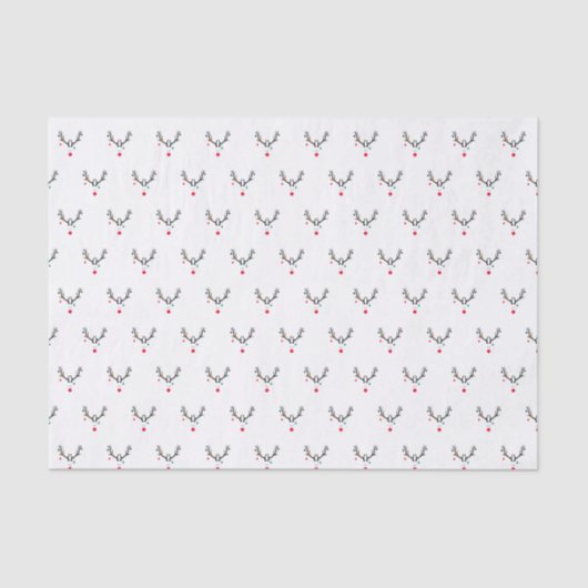 Matig grappige abstracte kerstrender op wit tissuepapier (Voorkant)