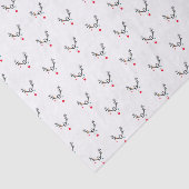 Matig grappige abstracte kerstrender op wit tissuepapier (Detail)