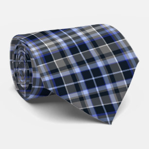 Matig grijs blauw Tartan Patroon Stropdas
