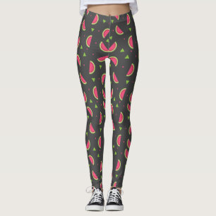 Matig grijs en roze meloensap leggings