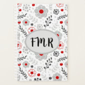 Matig grijs groen monogram planner (Voorkant)