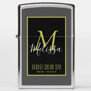 Matig grijs zwart goudsalon monogram