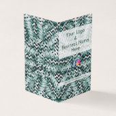 Matig groen bladbladbladbladgroen op monochrome ba visitekaartjes (Buitenkant)