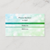 Matig Groen Glittering Licht Afbeelding Visitekaartje (Achterkant)