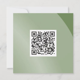 Matig Groen Monochroom Moderne Qr-code met grijze  Kaart