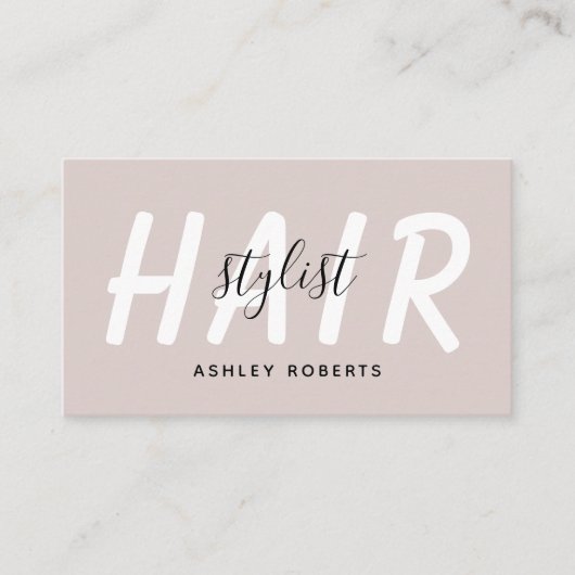 Matig haar stylist tan visitekaartje (Voorkant)