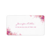 Matig handschrift Elegant Waterverf Rozen ventilat Etiket (Voorkant)