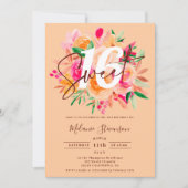 Matig herfst roze perzikkleurig floranje foto Swee Kaart (Voorkant)