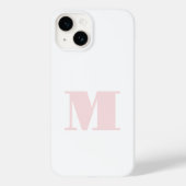Matig Initiaal Monogram Blush Pink Case-Mate iPhone Case (Achterkant)