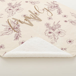 Matig kalk flormonogram sherpa deken