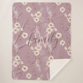Matig kalk flormonogram sherpa deken (Voorkant)