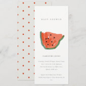 Matig Kind met handleiding Watermeloen Baby shower Kaart (Voorkant / Achterkant)