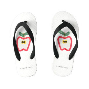 Matig Kinder met de hand getrokken appelfruit rood Kinder Teenslippers