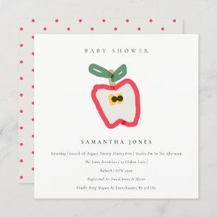 Matig Kinder met de hand getrokken Baby shower van Kaart