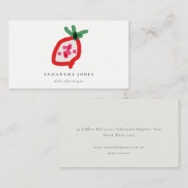 Matig Kinder met hand getrokken draak Rood Groen Visitekaartje