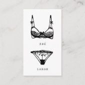 Matig lampformaat voor lingerie informatiekaartje (Voorkant)