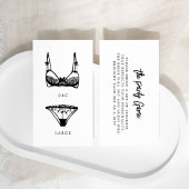 Matig lampformaat voor lingerie informatiekaartje