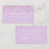 Matig lavender roos goud confetti makeup haar visitekaartje (Voorkant / Achterkant)
