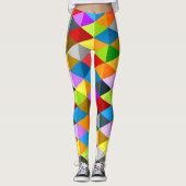 Matig licht kleurig driehoekspatroon leggings (Voorkant)