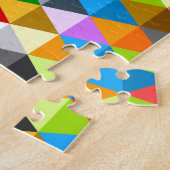 Matig licht kleurig driehoekspatroon legpuzzel (Zijkant)