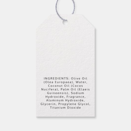 Matig licht roos grijs kleurenbloketiket cadeaulabel (Achterkant)