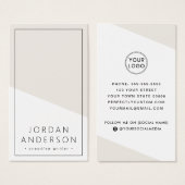 Matig lichtbruin geometrisch visitekaartje (Voorkant /achterkant)