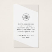 Matig lichtbruin geometrisch visitekaartje (Achterkant)