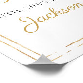 Matig lichtroze florale goudaftelbord poster (Hoek)