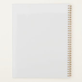 Matig Light Grey Gold Script Monogram Planner (Achterkant)