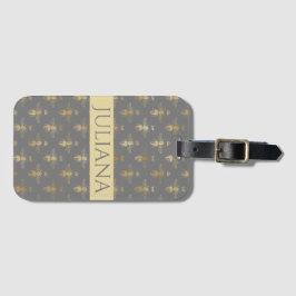 Matig magerzaad en goudkoningin bagagelabel