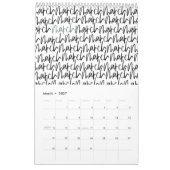 Matig markerpenscript kalender (Mar 2027)