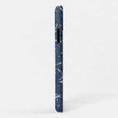 Matig marmeringspatroon Navy Blue Minimal Simple Case-Mate iPhone Case (Achterkant/rechts)
