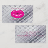 Matig meisje Chic Silver, Roze Lips Visitekaartje (Voorkant / Achterkant)