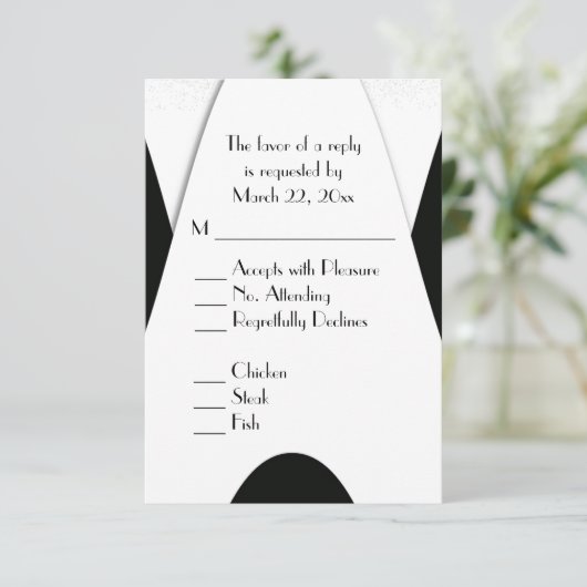 Matig menu in zwart-wit (Staand voorkant)