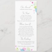 Matig menu van de bruiloft van de bloemenflesjes (Achterkant)