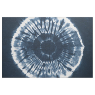 Matig met de hand geverfd indigo blue shibori stof