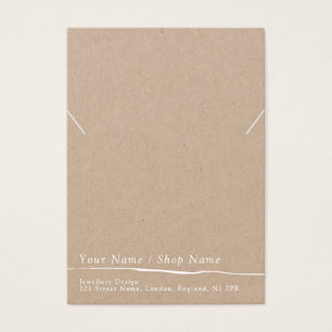 Matig minimaal ketting- of armbandbeeldscherm visitekaartje