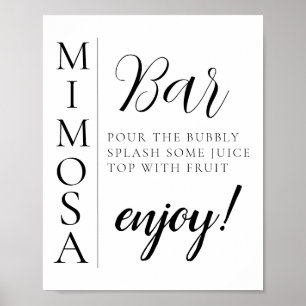 Matig minimaal Manuscript het Teken van de Bar van Poster