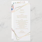 Matig, minimaal, pur, wit, goud (imitaat) menu (Voorkant / Achterkant)