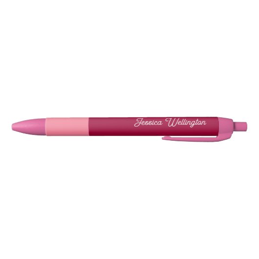 Matig minimaal script hete roze meisjesnaam zwarte inkt pen (Bodem)