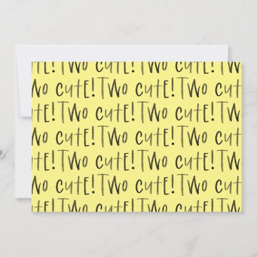 Matig minimaal tweelingfotobericht aankondiging (Achterkant)