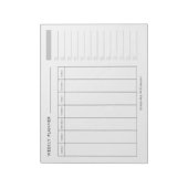 Matig minimale zwarte witte weekblad notitieblok (Gedraaid)