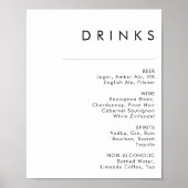 Matig Minimalistisch Drink van het Menu van de Wed Poster (Voorkant)