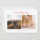 Matig, minimalistisch, eenvoudig script voor kerst feestdagenkaart (Voorkant)