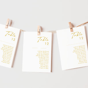 Matig Minimalistisch Gold Font Tabel Aantal Grafie