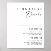 Matig Minimalistisch Onderteken Drink Poster (Voorkant)